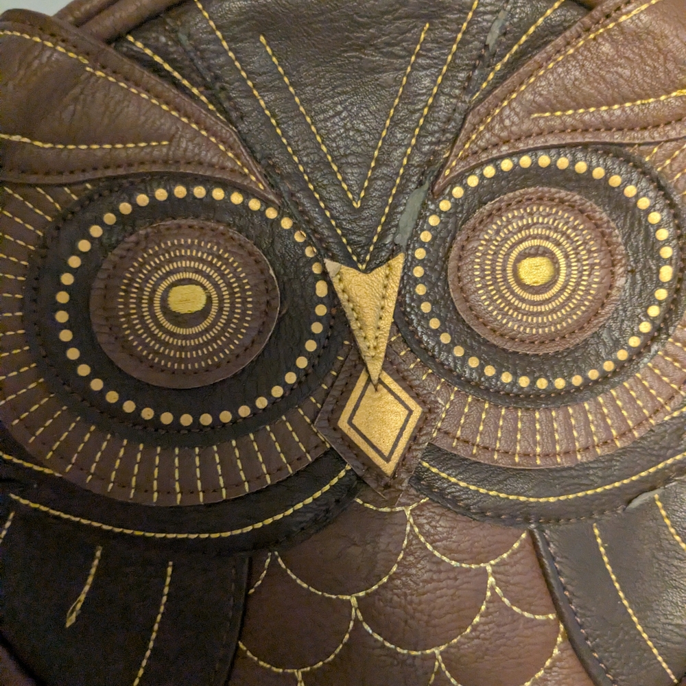 Brown and Gold Owl Design Bag